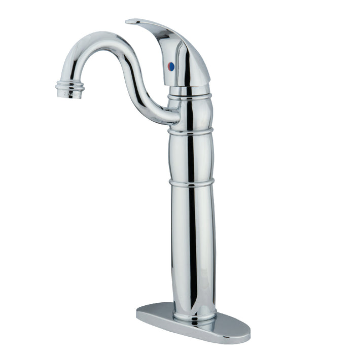 Heritage KB1421LL Single-Handle 1-Hole Deck Mount Vessel Faucet, Polished Chrome