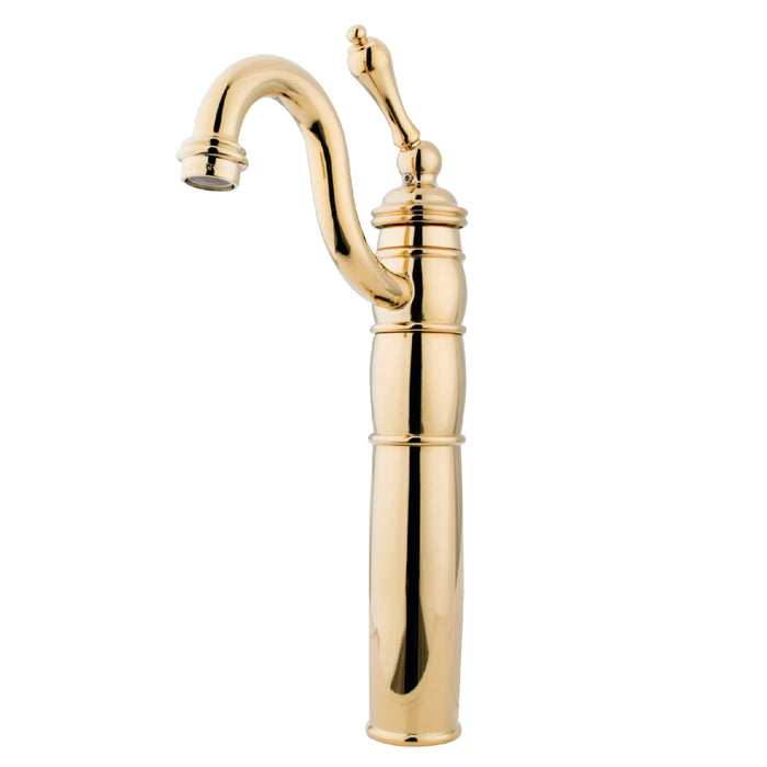 Heritage KB1422AL Single-Handle 1-Hole Deck Mount Vessel Faucet, Polished Brass