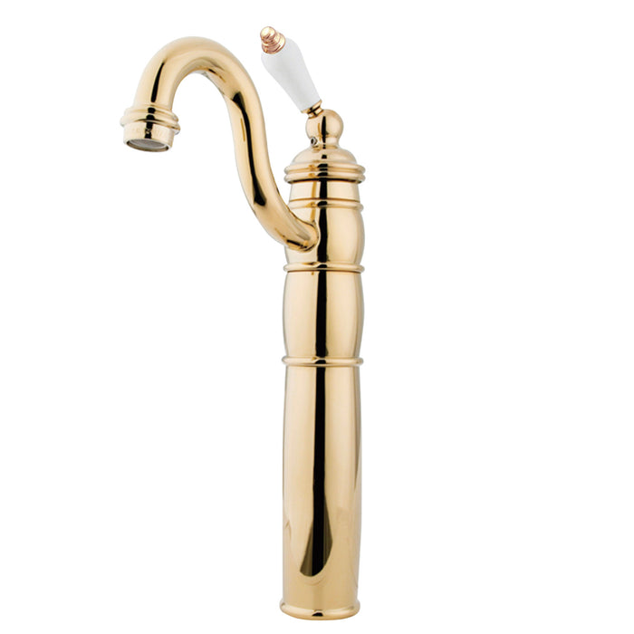 Heritage KB1422PL Single-Handle 1-Hole Deck Mount Vessel Faucet, Polished Brass