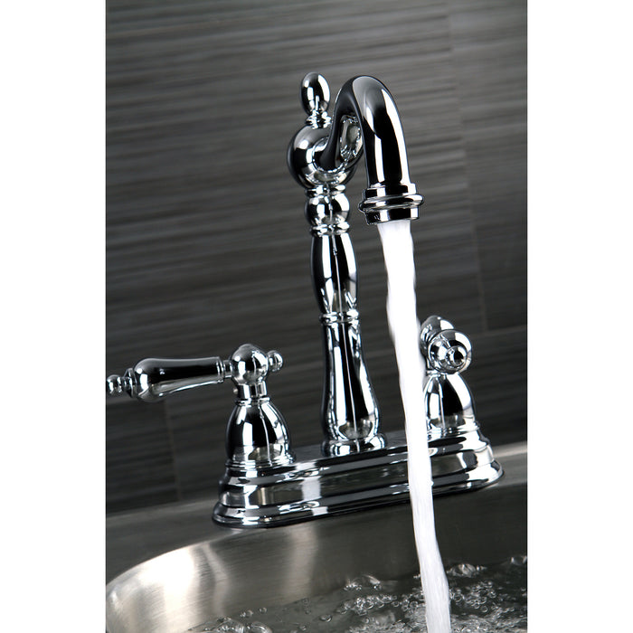 Heritage KB1491AL Two-Handle 2-Hole Deck Mount Bar Faucet, Polished Chrome