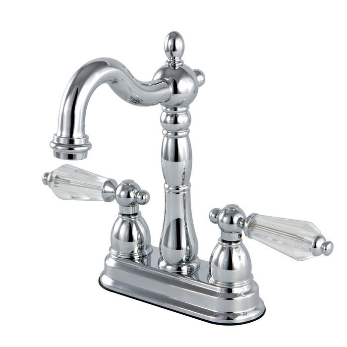 Wilshire KB1491WLL Two-Handle 2-Hole Deck Mount Bar Faucet, Polished Chrome