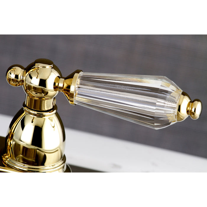 Wilshire KB1492WLL Two-Handle 2-Hole Deck Mount Bar Faucet, Polished Brass