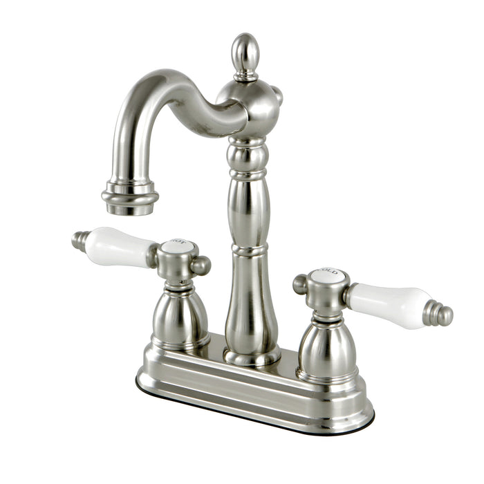 Bel-Air KB1498BPL Two-Handle 2-Hole Deck Mount Bar Faucet, Brushed Nickel