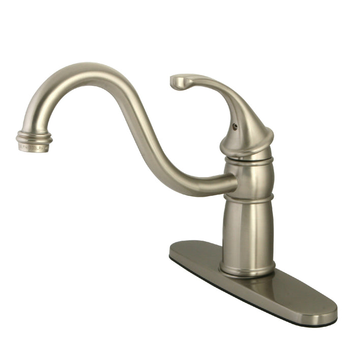 Georgian KB1578GLLS Single-Handle 1-or-3 Hole Deck Mount Kitchen Faucet, Brushed Nickel