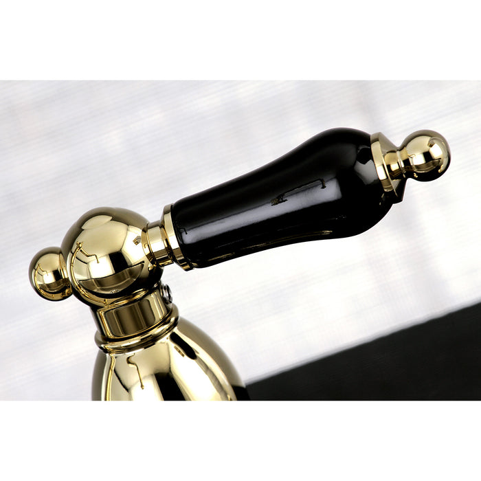 Duchess KB1752PKLBS Two-Handle 4-Hole 8" Centerset Kitchen Faucet with Side Sprayer, Polished Brass