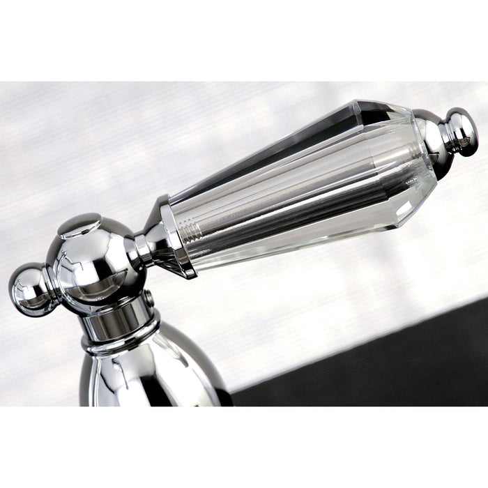 Wilshire KB1791WLLLS Two-Handle 3-Hole Deck Mount Widespread Kitchen Faucet, Polished Chrome