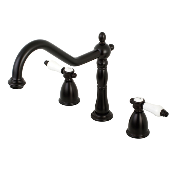 Bel-Air KB1795BPLLS Two-Handle 3-Hole Deck Mount Widespread Kitchen Faucet, Oil Rubbed Bronze