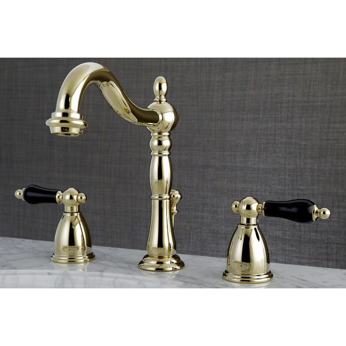 Duchess KB1972PKL Two-Handle 3-Hole Deck Mount Widespread Bathroom Faucet with Brass Pop-Up Drain, Polished Brass