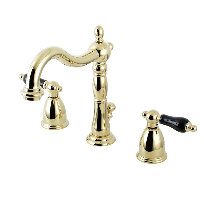 Duchess KB1972PKL Two-Handle 3-Hole Deck Mount Widespread Bathroom Faucet with Brass Pop-Up Drain, Polished Brass