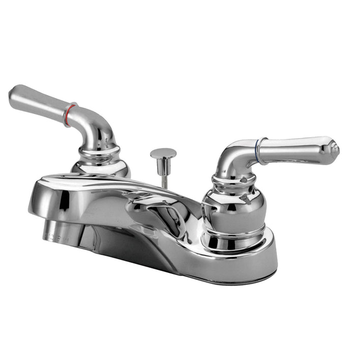 Magellan KB251 Double-Handle 3-Hole Deck Mount 4-Inch Centerset Bathroom Faucet with ABS Pop-Up Drain, Polished Chrome