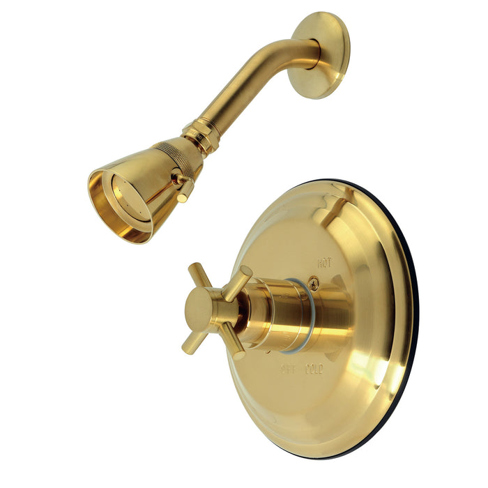 Concord KB2637DXSO Single-Handle 2-Hole Wall Mount Shower Faucet, Brushed Brass