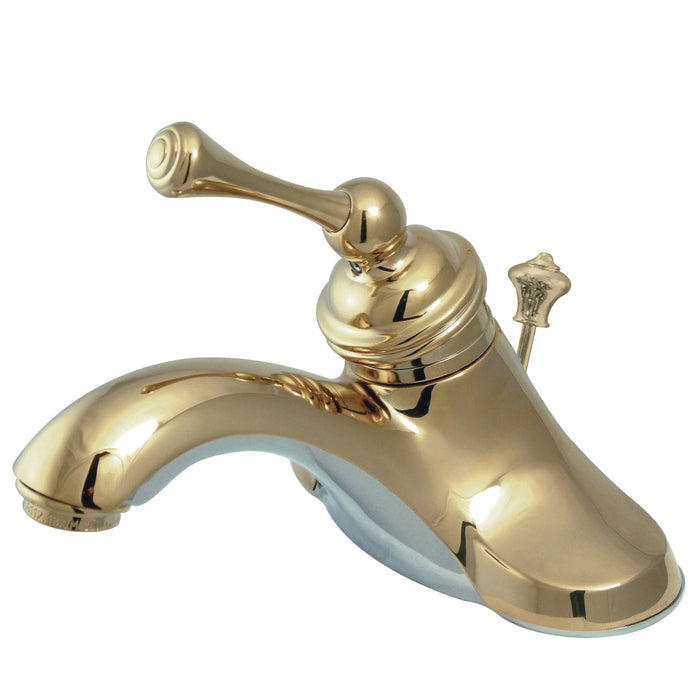 Vintage KB3542BL Single-Handle 3-Hole Deck Mount 4-Inch Centerset Bathroom Faucet with Pop-Up Drain, Polished Brass