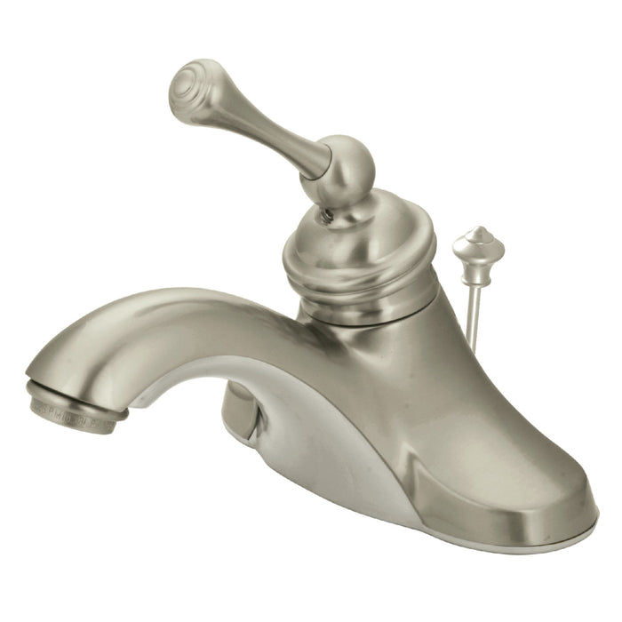 Victorian KB3548 Single-Handle 3-Hole Deck Mount 4-Inch Centerset Bathroom Faucet with Pop-Up Drain, Brushed Nickel