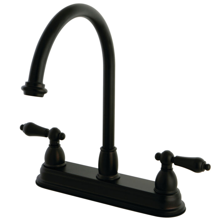 Restoration KB3745AL Two-Handle 3-Hole 8" Centerset Kitchen Faucet, Oil Rubbed Bronze