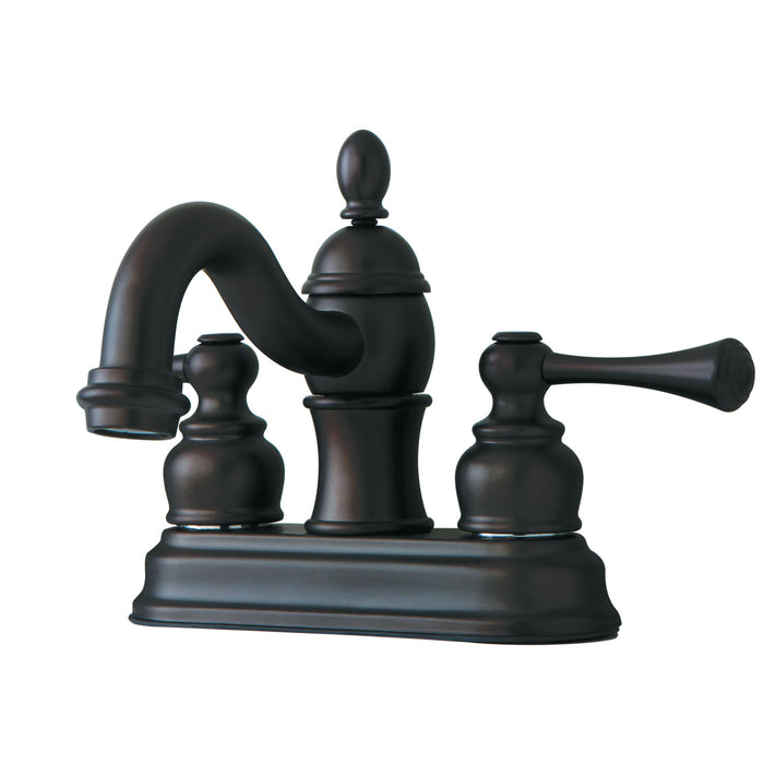 Vintage KB3905BL Double-Handle 3-Hole Deck Mount 4-Inch Centerset Bathroom Faucet with Pop-Up Drain, Oil Rubbed Bronze