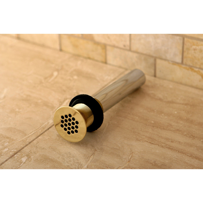 Trimscape KB4002 Brass Grid Bathroom Sink Drain without Overflow, 17 Gauge, Polished Brass