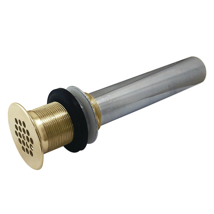 Trimscape KB4002 Brass Grid Bathroom Sink Drain without Overflow, 17 Gauge, Polished Brass