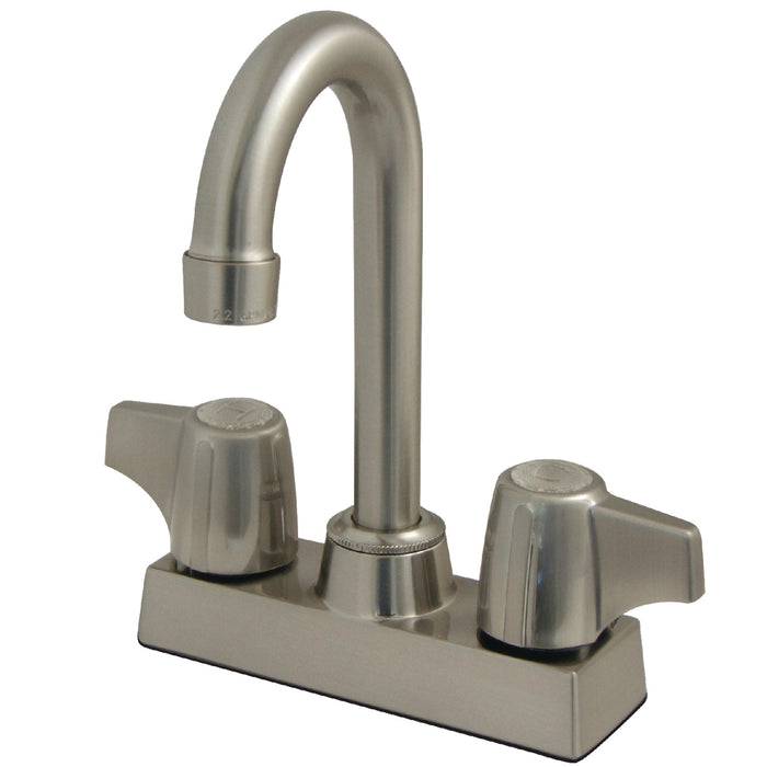 Vista KB460SN Two-Handle 2-Hole Deck Mount Bar Faucet, Brushed Nickel