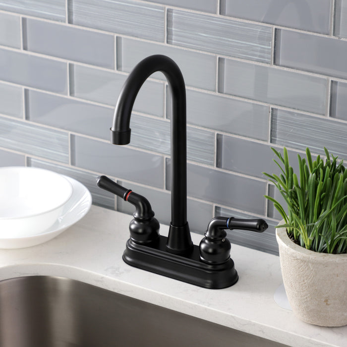 Magellan KB490 Two-Handle 2-Hole Deck Mount Bar Faucet, Matte Black