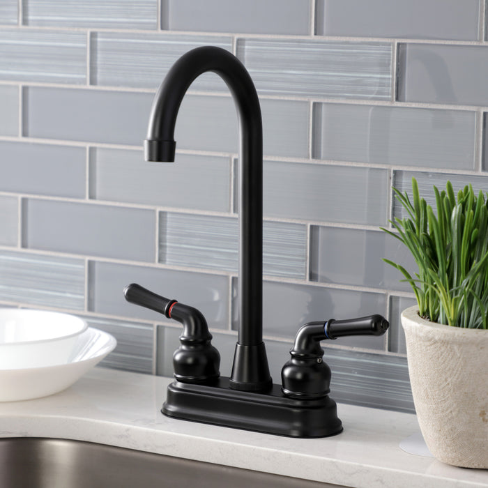 Magellan KB490 Two-Handle 2-Hole Deck Mount Bar Faucet, Matte Black