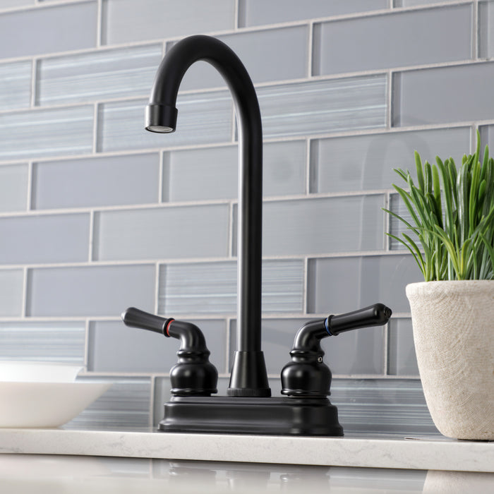 Magellan KB490 Two-Handle 2-Hole Deck Mount Bar Faucet, Matte Black