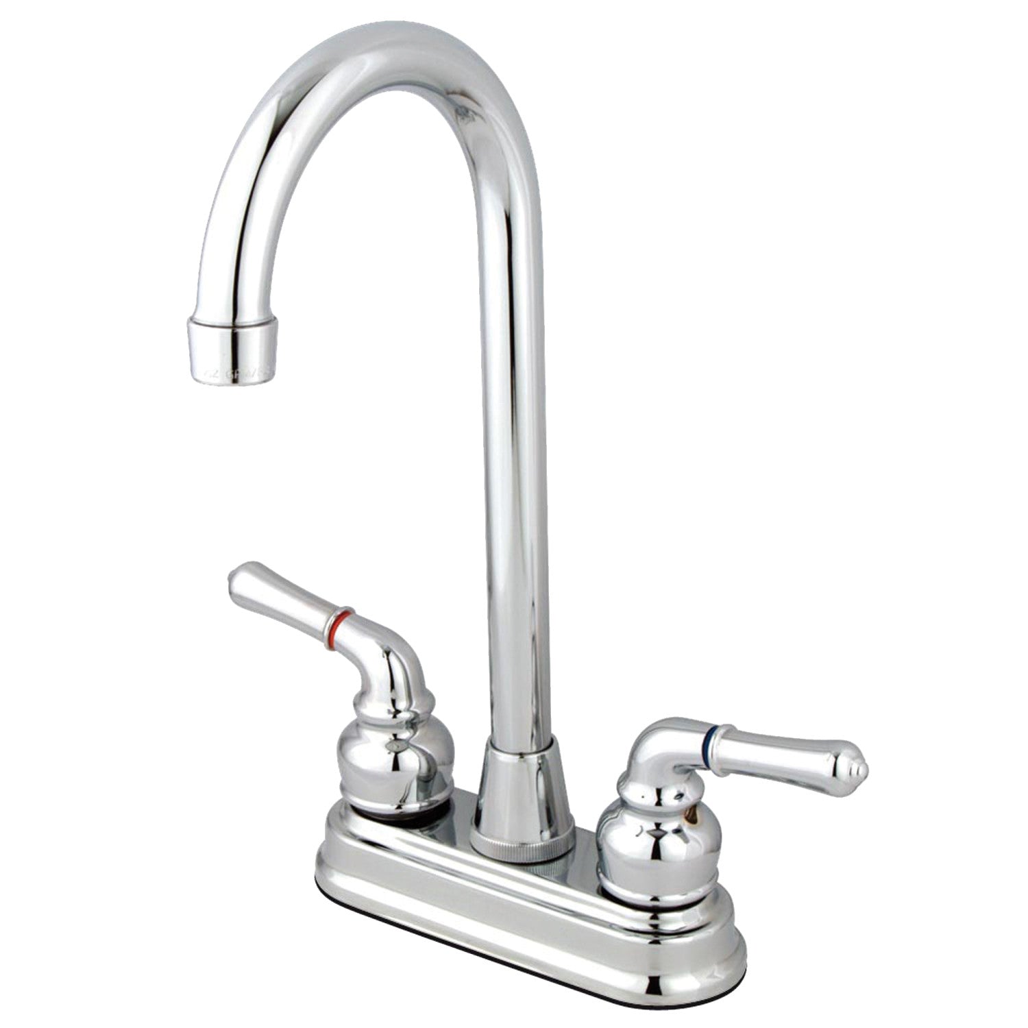 Kingston Brass Magellan KB491 Two-Handle 2-Hole Deck Mount Bar Faucet,  Polished Chrom