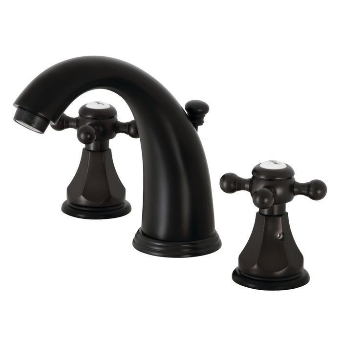 Metropolitan KB4980BX Two-Handle 3-Hole Deck Mount Widespread Bathroom Faucet with Retail Pop-Up Drain, Matte Black