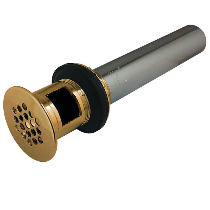 Trimscape KB5002 Brass Grid Bathroom Sink Drain with Overflow, 17 Gauge, Polished Brass