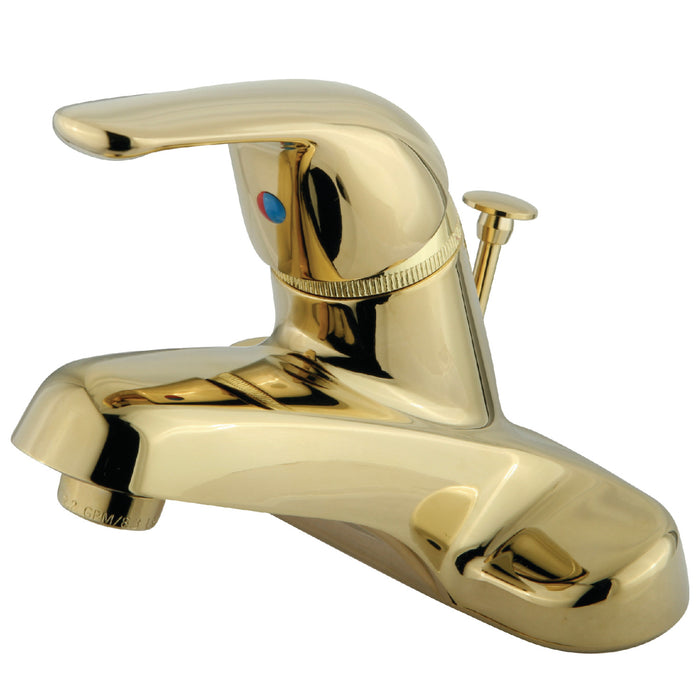 Chatham KB542B Single-Handle 3-Hole Deck Mount 4-Inch Centerset Bathroom Faucet with Brass Pop-Up, Polished Brass