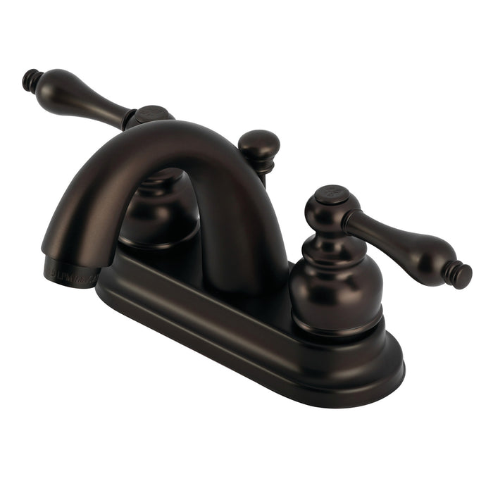 Restoration KB5615AL Double-Handle 3-Hole Deck Mount 4-Inch Centerset Bathroom Faucet with Pop-Up Drain, Oil Rubbed Bronze