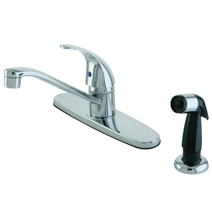 Legacy KB6571LL One-Handle 4-Hole 8" Centerset Kitchen Faucet with Side Sprayer, Polished Chrome