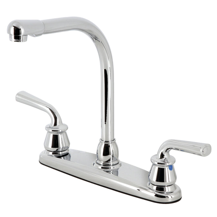 Restoration KB750RXL Two-Handle 3-Hole 8" Centerset Kitchen Faucet, Polished Chrome