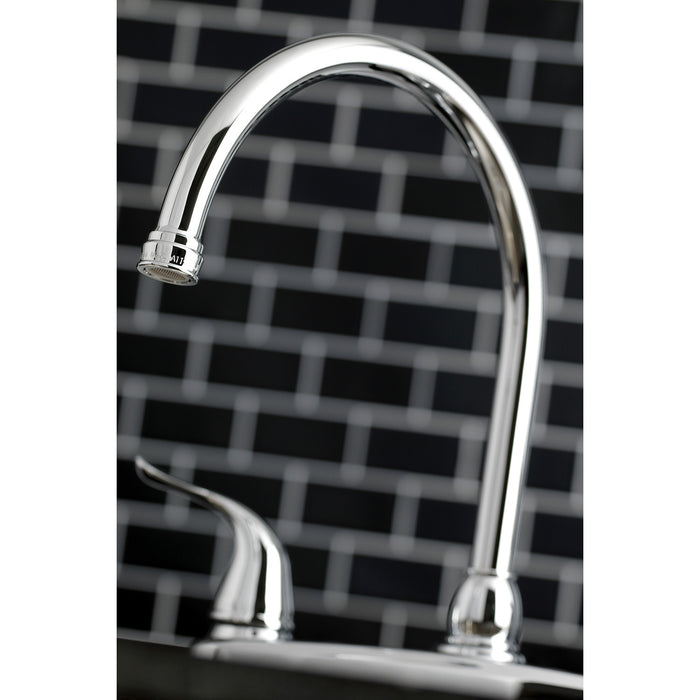 Yosemite KB791YLSP Two-Handle 4-Hole 8" Centerset Kitchen Faucet with Side Sprayer, Polished Chrome