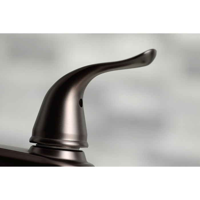 Yosemite KB795YL Two-Handle 4-Hole 8" Centerset Kitchen Faucet with Side Sprayer, Oil Rubbed Bronze