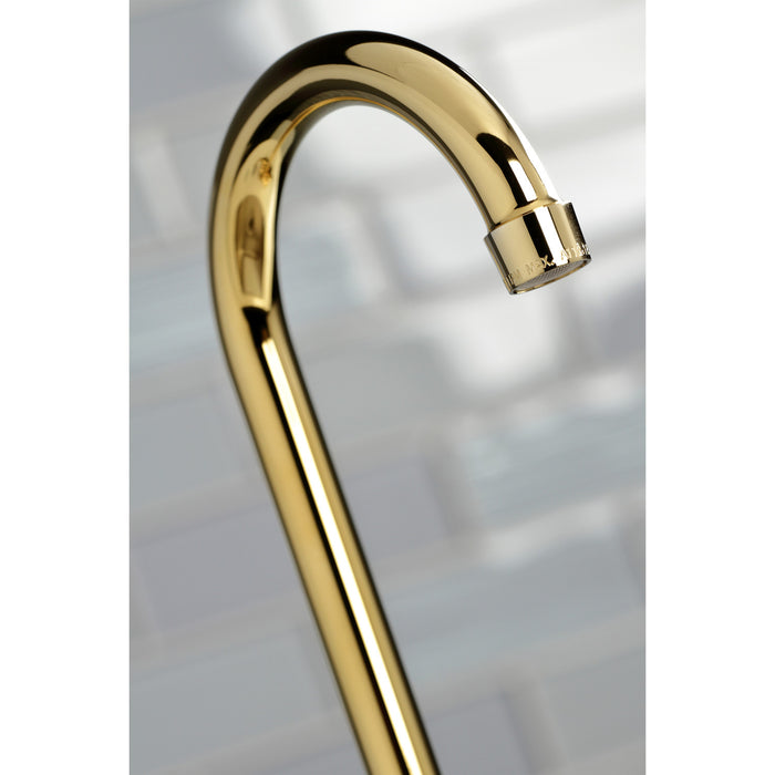 Kaiser KB8492DKL Two-Handle 2-Hole Deck Mount Bar Faucet, Polished Brass