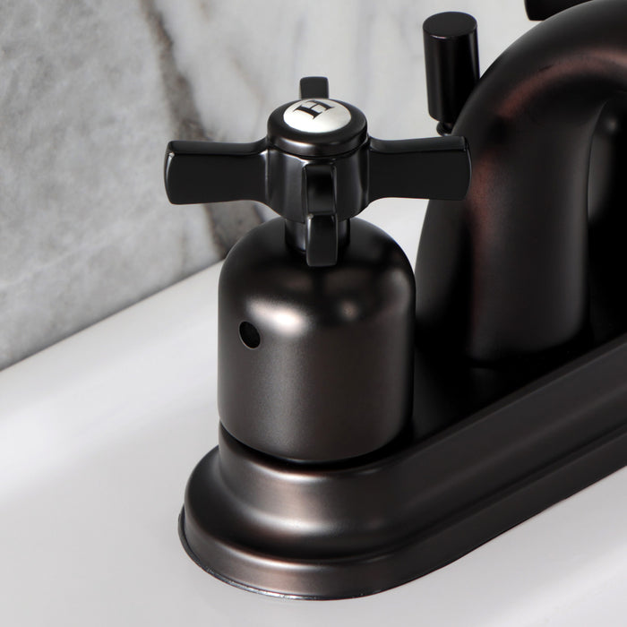 Millennium KB8615ZX Double-Handle 3-Hole Deck Mount 4-Inch Centerset Bathroom Faucet with Pop-Up Drain, Oil Rubbed Bronze