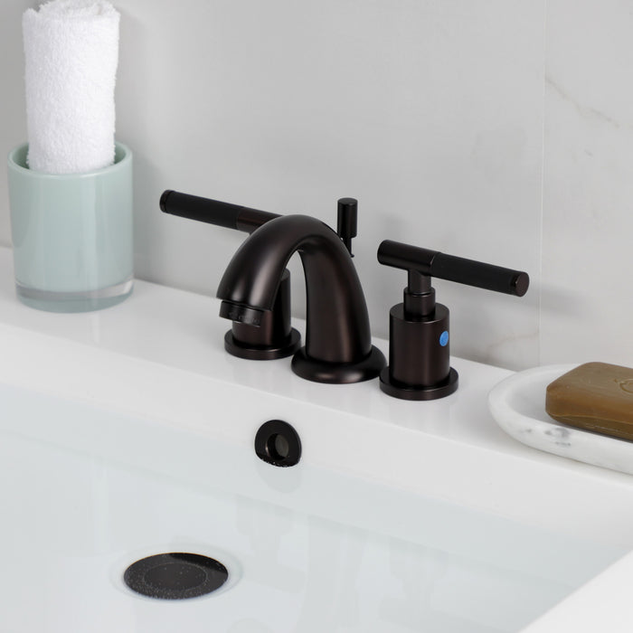 Kaiser KB8915CKL Two-Handle 3-Hole Deck Mount Widespread Bathroom Faucet with Retail Pop-Up Drain, Oil Rubbed Bronze