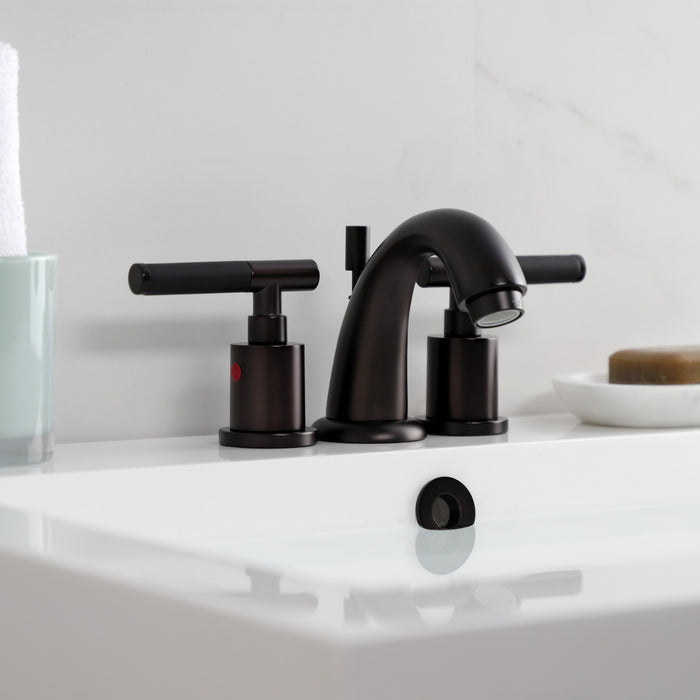 Kaiser KB8915CKL Two-Handle 3-Hole Deck Mount Widespread Bathroom Faucet with Retail Pop-Up Drain, Oil Rubbed Bronze