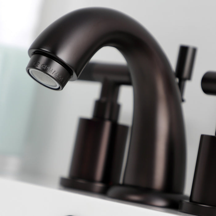 Kaiser KB8915CKL Two-Handle 3-Hole Deck Mount Widespread Bathroom Faucet with Retail Pop-Up Drain, Oil Rubbed Bronze