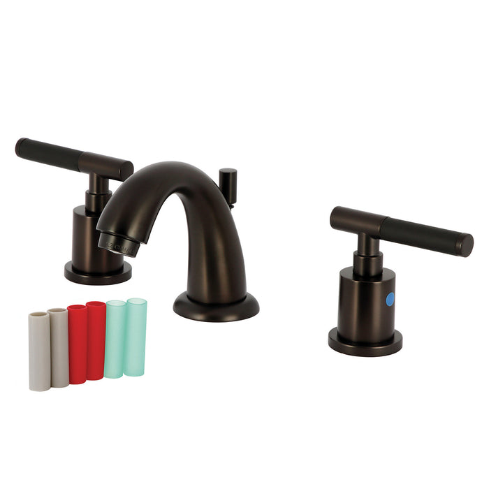 Kaiser KB8915CKL Two-Handle 3-Hole Deck Mount Widespread Bathroom Faucet with Retail Pop-Up Drain, Oil Rubbed Bronze