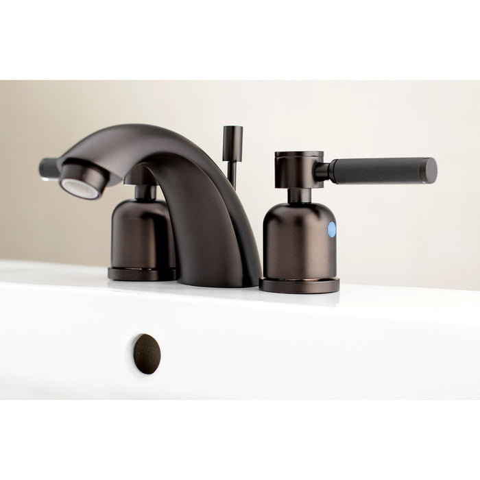 Kaiser KB8955DKL Two-Handle 3-Hole Deck Mount Mini-Widespread Bathroom Faucet with Pop-Up Drain, Oil Rubbed Bronze