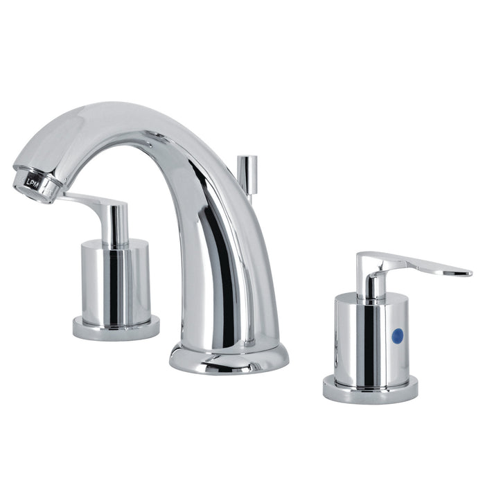 Serena KB8981SVL Two-Handle 3-Hole Deck Mount Widespread Bathroom Faucet with Pop-Up Drain, Polished Chrome