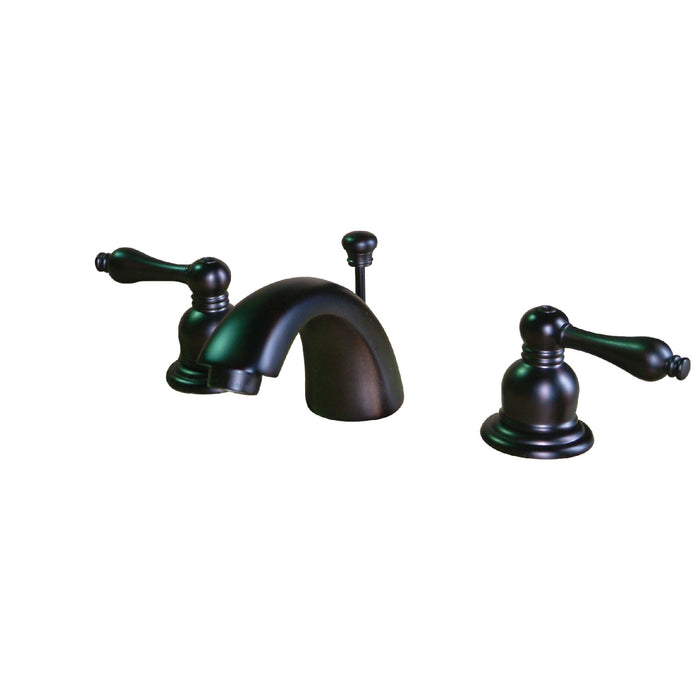 Victorian KB945AL Two-Handle 3-Hole Deck Mount Mini-Widespread Bathroom Faucet with Pop-Up Drain, Oil Rubbed Bronze