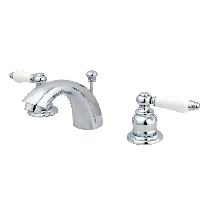 Victorian KB951PL Two-Handle 3-Hole Deck Mount Mini-Widespread Bathroom Faucet with Pop-Up Drain, Polished Chrome