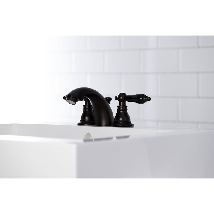 Duchess KB955AKL Two-Handle 3-Hole Deck Mount Mini-Widespread Bathroom Faucet with Pop-Up Drain, Oil Rubbed Bronze