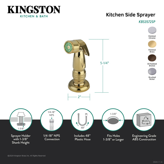 Made To Match KBS3572SP Plastic Kitchen Faucet Side Sprayer, Polished Brass