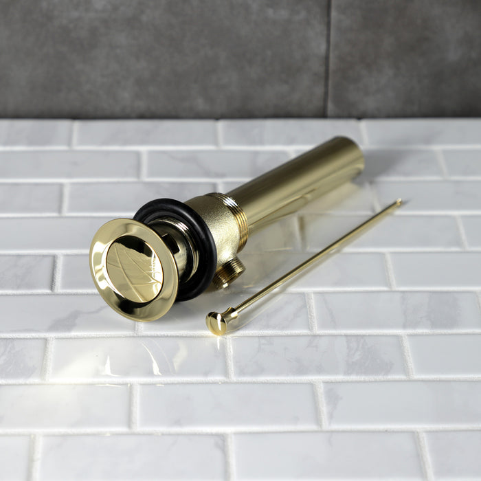 Made To Match KBT2122 Brass Pop-Up Bathroom Sink Drain with Overflow, 22 Gauge, Polished Brass