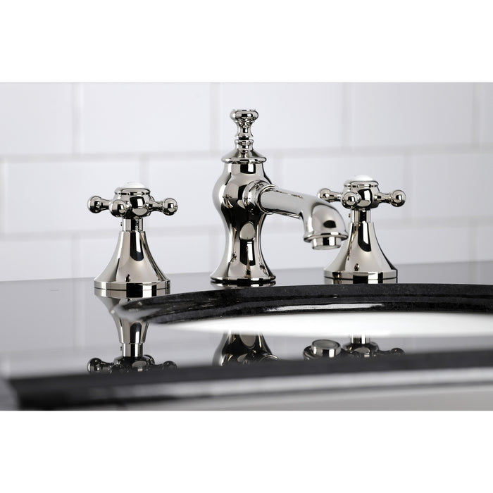 Kingston Brass KS7242AX English Country Bathroom Faucet, 6-5/8 in Spout  Reach, Polished Brass