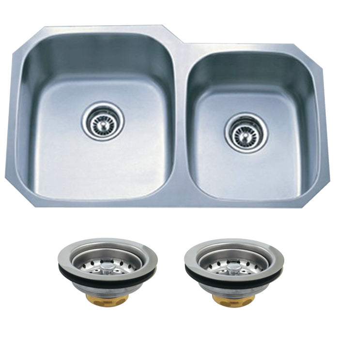 KINGSTON BRASS KGKUD3221 UNDERMOUNT STAINLESS STEEL DOUBLE orders BOWL KITCHEN SINK