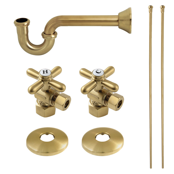 Trimscape KPK107P Traditional Plumbing Sink Trim Kit with P-Trap, Brushed Brass